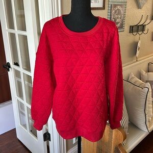 EUC quilted sweatshirt type top